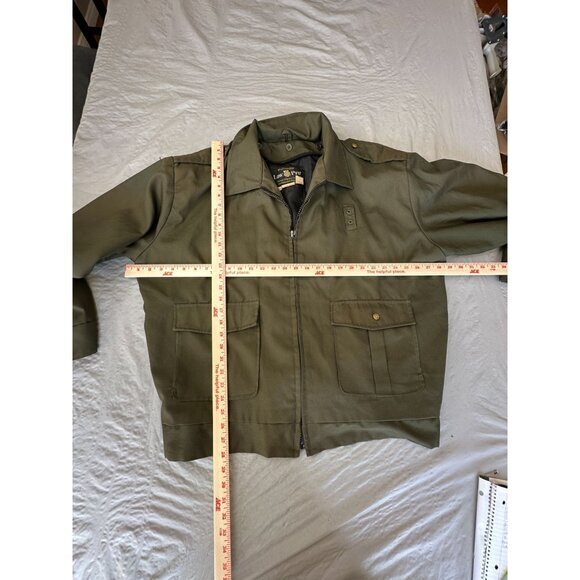 Quartermaster Law Pro mens Green Jacket XL‎ long sleeve collared polyester - Picture 9 of 9